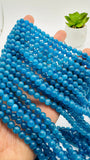 Neon Apatite Round Beads • 6 mm Size• AAAA Quality • 40cm Length • Natural Apatite Beads