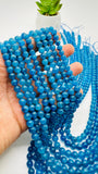 Neon Apatite Round Beads • 6 mm Size• AAAA Quality • 40cm Length • Natural Apatite Beads