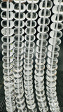 Crystal Roundel Beads • 12 / 14mm Size • Length 40 cm • 100% Natural Clear Crystal Beads • AAA Quality