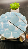 Aquamarine Round Cabs • 20 mm Size • Pack of 1 Pc • Natural Aquamarine cabochon• AAA Quality•  Flat Back Cabochons