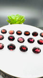 Garnet Oval Cut Stone 8x10 mm size • Pack of 1 Piece • AAA Quality Natural Garnet Faceted Oval Stone • Orissa(India) Mines