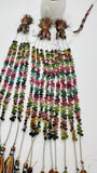 Tourmaline Faceted Drop Beads- 3-3.5x 5.5 mm Size - AAA Quality - 6 Inch length - Natural Multi Tourmaline Briolette