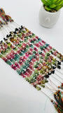 Tourmaline Faceted Drop Beads- 3.5x 6 mm Size- AAA Quality - 6 Inch length - Natural Multi Tourmaline Briolettes