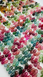 Tourmaline Faceted Drop Beads- 3.5x 6 mm Size- AAA Quality - 6 Inch length - Natural Multi Tourmaline Briolettes