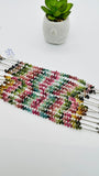 Tourmaline Drop Beads - 3X5 mm Size - AAA Quality - 6 Inch length - Natural Multi Tourmaline Briolette