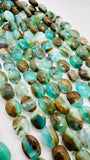 Peruvian Opal Faceted Oval Beads • 9X11 mm Size • Length 10 Inch • AAA Quality • Natural Peruvian Opal beads • Origin Peru