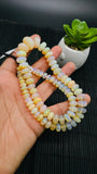 Ethiopian Opal Faceted Roundel Beads • 7 to 17 mm size • Code A4 • 16 Inch Strand • AAAA Quality • Natural Ethiopian Opal Rondelle Beads