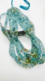 Aquamarine Faceted Roundel Beads • 5 to 10 mm Size • Length 16 Inch • AAA Quality • Natural Aquamarine Rondelle Beads