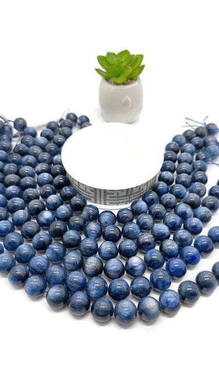 Kyanite Round Beads - 16 mm Size - Length 40 cm - AAA Quality- Natural Kyanite Beads