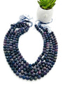 Blue Sapphire Round Faceted Beads • 8 mm Size • Length 40 cm • AA Quality • Natural Sapphire Beads •