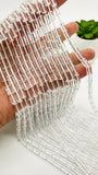 Crystal Tube Beads 5x8 mm size • Crystal Cylindrical Beads • 39 cm Strand • Clear Crystal Beads - Transparent Natural Crystal Beads -