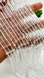 Crystal Tube Beads 5x8 mm size • Crystal Cylindrical Beads • 39 cm Strand • Clear Crystal Beads - Transparent Natural Crystal Beads -