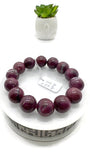 Ruby Bracelet • 15.50 mm Size • Code D2 • 7.5  Inch Length • AAA Quality • Natural Ruby Round Bracelet