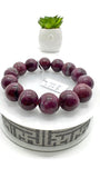 Ruby Bracelet • 15.50 mm Size • Code D2 • 7.5 Inch Length • AAA Quality • Natural Ruby Round Bracelet