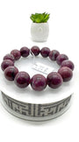 Ruby Bracelet • 15.50 mm Size • Code D2 • 7.5  Inch Length • AAA Quality • Natural Ruby Round Bracelet