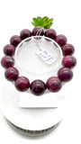 Ruby Bracelet • 15 mm Size • Code D6 • 7.5  Inch Length • AAA Quality • Natural Ruby Round Bracelet