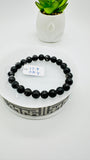 Black Rutile Bracelet • 8 mm Size • Code #C2 • AAAA Quality • 7.5 Inch Length • Natural Rutilated Quartz  • Rutile Round Bracelet