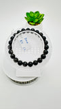 Black Rutile Bracelet • 8 mm Size • Code #C2 • AAAA Quality • 7.5 Inch Length • Natural Rutilated Quartz • Rutile Round Bracelet