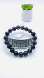 Black Rutile Bracelet • 10 mm Size • Code #C11 • AAAA Quality • 7.5 Inch Length • Natural Rutilated Quartz  • Rutile Round Bracelet