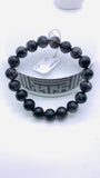 Black Rutile Bracelet • 10 mm Size • Code #C11 • AAAA Quality • 7.5 Inch Length • Natural Rutilated Quartz  • Rutile Round Bracelet