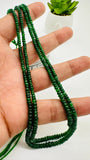 Tsavorite Roundel Beads • 3-4 mm Size• Code #T1 • AAA Quality• Length 16 Inch• Natural Tsavorite Beads• Green Garnet Beads