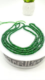 Tsavorite Roundel Beads • 3-4 mm Size• Code #T1 • AAA Quality• Length 16 Inch• Natural Tsavorite Beads• Green Garnet Beads