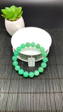 Chrysoprase  Bracelet • 11 mm Size • Code #D11 •  AAA quality • Length 7.5” • Natural Chrysoprase Round Bracelet • Origin Australia