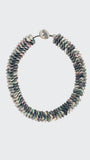Black Mother Of Pearl Necklace • Hand Braided Beads Pendant Necklace • AAA Quality • Teardrop Beads Necklace • Natural Black MOP necklace