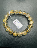 Golden Rutile Bracelet • 11 mm Size • Code C1 • 4A Quality • Natural Rutilated Quartz Round Bracelet