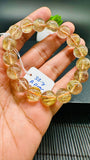 Golden Rutile Round Bracelet • 11.50 mm Size • Code C2 • 4A Quality • Natural Rutilated Quartz Bracelet