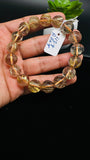 Golden Rutile Round Bracelet • 12 mm Size • Code C4 • 4A Quality • Natural Rutilated Quartz Bracelet