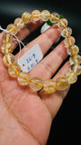 Golden Rutile Round Bracelet • 9.50 mm Size • Code C6 • 4A Quality • Natural Rutilated Quartz Bracelet