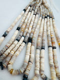 Australian Opal faceted Heishi Beads 6mm size, 16 Inch Strand- Australian opal Heishi/tyre shape , Flat thin slice shape