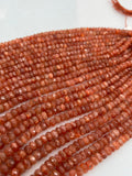 Sunstone faceted Roundel 5-7 mm Necklace, 16 Inch Strand- good Quality - Natural Sunstone Faceted Roundel beads