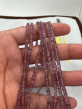 Malaya Garnet Faceted 3-3.5mm - Natural Malaya Garnet faced shape, AAA Quality beads Length 16 Inch-