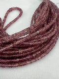 Malaya Garnet Faceted 3-3.5mm - Natural Malaya Garnet faced shape, AAA Quality beads Length 16 Inch-