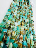 Peruvian Opal Faceted Oval Beads • 9X11 mm Size • Length 10 Inch • AAA Quality • Natural Peruvian Opal beads • Origin Peru