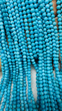 4MM Sleeping Beauty Turquoise Round Beads -100 % Natural Turquoise - Length 40 cm - Turquoise Round Blue AAAA Quality