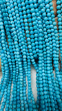 4MM Sleeping Beauty Turquoise Round Beads   -100 % Natural Turquoise -  Length 40 cm - Turquoise Round Blue AAAA Quality