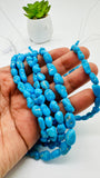 Kingman Turquoise Nugget Beads • 6-12 X 7-9 mm Size • Code #T1 • AAA Quality • Length 40cm • Natural American Turquoise