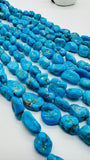 Kingman Turquoise Nugget Beads • 11-15x 9-10 mm • AAA Quality • Length 40cm • Natural American Turquoise