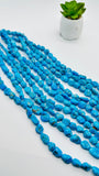 Kingman Turquoise Nugget Beads • 11-15x 9-10 mm • AAA Quality • Length 40cm • Natural American Turquoise