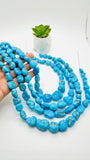 Kingman Turquoise Nugget Beads • 15-22x 12-16 mm Size • AAA Quality • Length 40cm • Natural American Turquoise