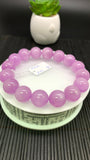 Kunzite Bracelet - 14 mm Size - Code# D2 - AAAA Quality - Natural Kunzite Round Bracelet - Length 7.5 Inch