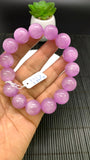 Kunzite Bracelet - 15.50 mm Size - Code# D3 - AAAA Quality - Natural Kunzite Round Bracelet - Length 7.5 Inch