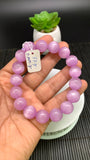 Kunzite Bracelet - 12.50 mm Size - Code# D4 - AAAA Quality - Natural Kunzite Round Bracelet - Length 7.5 Inch