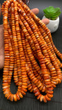 Spiny Shell Oyster Shell Rondelle Beads • 6-12 mm Size • 16 Inch length • AAA Quality • Spiny oyster Roundel Beads