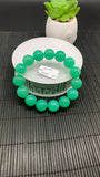 Chrysoprase  Bracelet • 14 mm Size • Code #E4 •  AAA quality • Length 7.5” • Natural Chrysoprase Round Bracelet •( hold for baduday)