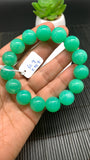 Chrysoprase  Bracelet • 14 mm Size • Code #E4 •  AAA quality • Length 7.5” • Natural Chrysoprase Round Bracelet •( hold for baduday)