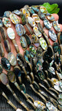 Abalone Shell Oval Beads • 10x20 mm Size • 40 cm length • AAA Quality • Natural Abalone Shell • Origin Australia